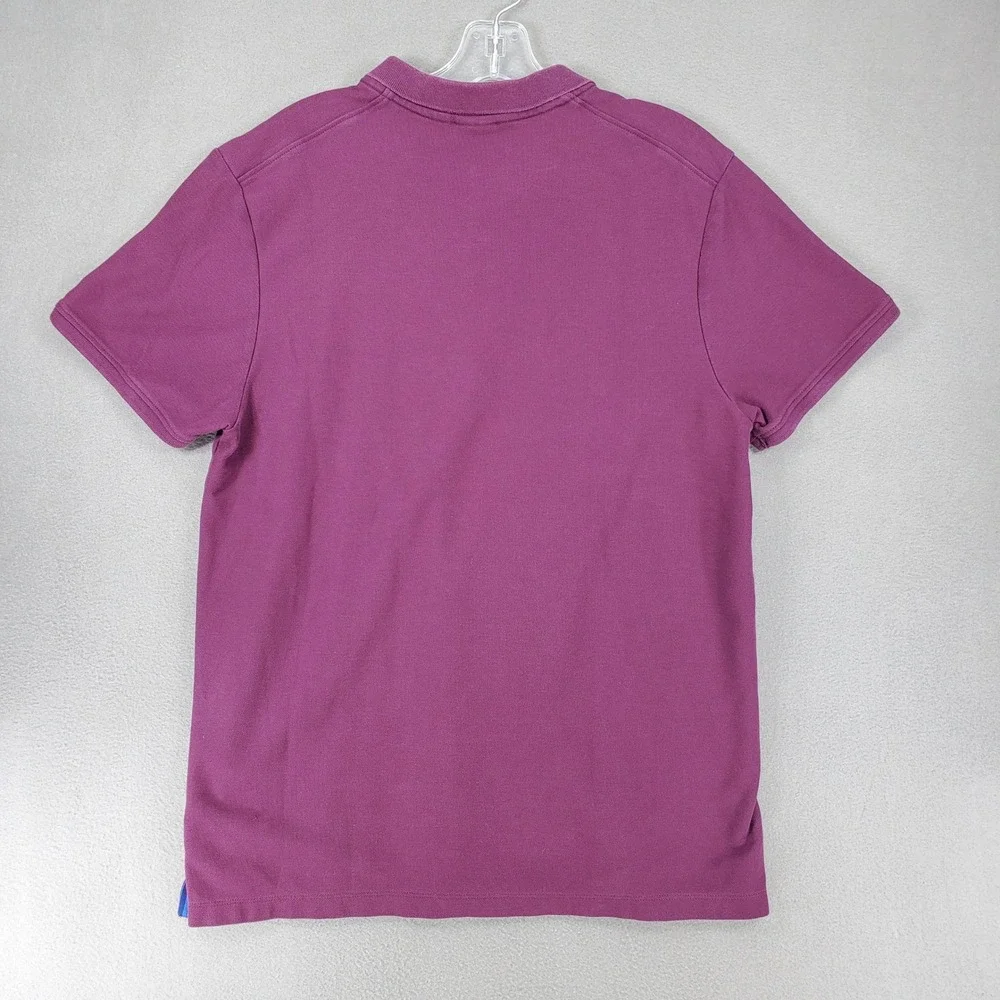 Nike Polo Shirt Men L‎ Purple Roger Federer RF Logo Short Sleeve Tennis Casual